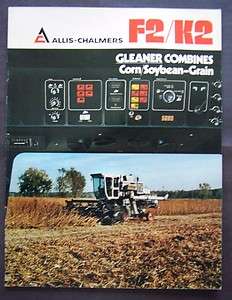 Allis Chalmers F2/K2 Gleaner Combines Brochure  