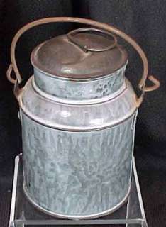 Gray Graniteware Milk Can Small Size with Lid WOW  