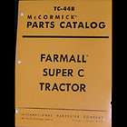 FARMALL SUPER C Tractor Parts Catalog Paper Manual