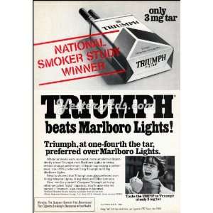   Ad Lorillard, U.S.A. Triumph beats Marlboro Lights 