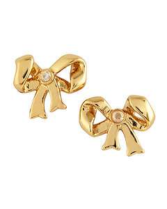 Juicy Couture Bow Stud Earrings, Golden  