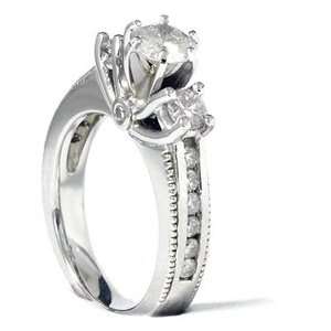   Diamond Engagement Accent Ring Channel Set White Gold SALE Jewelry