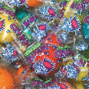 100 Cry Baby Sour WRAPPED Dubble Bubble Gumballs candy  