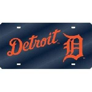  Detroit Tigers Laser Cut Blue License Plate Automotive