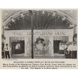  1922 Print Hippodrome Theatre Lobby Forth Worth Texas 