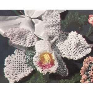 Vintage Crochet PATTERN to make   Orchid Motif Flower corsage. NOT a 