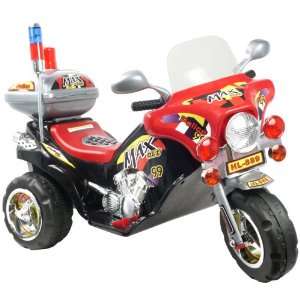   HL889 5 Harley Style Battery Operated Bike Red/Black Toys & Games