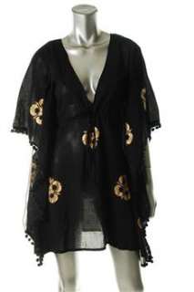   CATALOG Moda Black Embellished Dress Cover Up Misses Swimwear M  