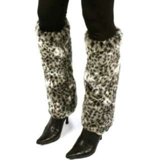   Print Dance Ski Leg Warmer Boot Shoe Cover Cheetah Black Clothing