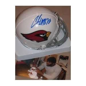 Chris Beanie Wells Autographed Arizona Cardinals Mini Helmet Picture 