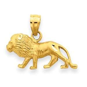  14K Diamond Cut Lion Pendant   JewelryWeb Jewelry