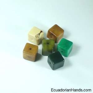  Cube 3D Tagua Bead Premium Arts, Crafts & Sewing