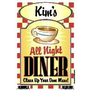 Kims All Night Diner   Clean Up Your Own Mess 6 X 9 Personalized 