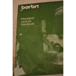   (2010 2011) (Maryland Bar Exam) (9780314913623) BAR/BRI Books