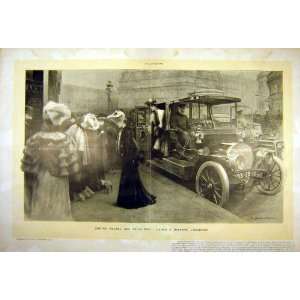  Automobile Motor Car Ladies French Print 1904