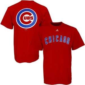 Adidas Chicago Cubs Red Prime Time T shirt  Sports 