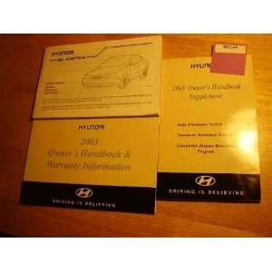  2003 Hyundai Elantra missing cover Owners Manual Hyundai 