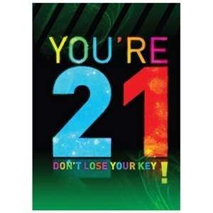  21st Birthday Card   Youre 21 Dont Lose Your Key Toys & Games