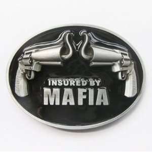  3D Insured by Mafia Belt Buckle 