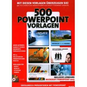  500 PowerPoint Vorlagen. CD ROM für Windows ab 98 