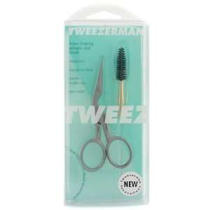  Stainless Brow Shaping Scissors and Brush by Tweezerman 