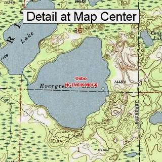  USGS Topographic Quadrangle Map   Oxbo, Wisconsin (Folded 