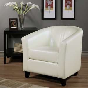 Abbyson Living Studio Off White Leather Armchair 