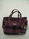   Juicy Couture Purse Plaid Pendleton Wool Dearest Large Tote Bag NEW