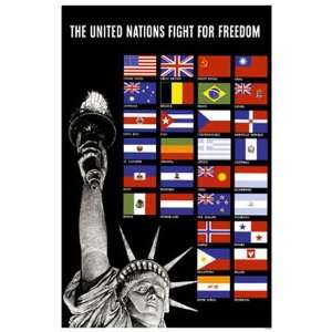  The United Nations Fight for Freedom Military Poster