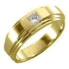 mens 1 3 carat solitaire princess cut diamond ring wedd