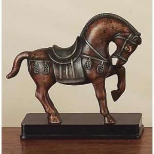  Decorative Prancing Tang Dynasty Horse Statue On Stand 