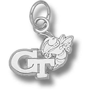  Georgia Tech GT Buzz 3/8 Pendant (Silver) Sports 