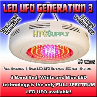 LED TRIBAND UFO GROW LIGHT 90 watt 400 600 w HPS MH 90w  