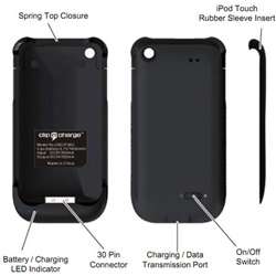 Clip N Charge CNCC3G iPhone 3G/3GS and iPod Touch Rechargeable 