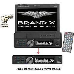 BrandX XL7DV 7 inch DIN In dash Motorized Monitor with DVD Player 