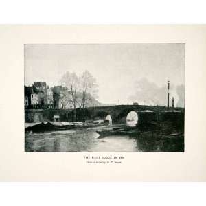  1907 Print Ponte Marie Railway Bridge Paris France Seine 