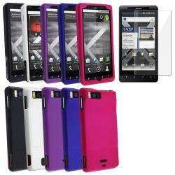 Rubber Coated Cases/ Screen Protector for Motorola Droid X2/ Daytona 