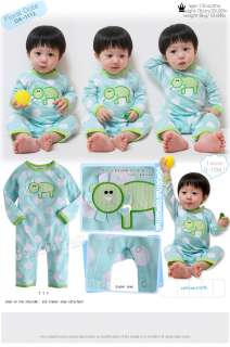   Boy Floral Dote Infant Cotton Clothing All In One Set / OA 1112  