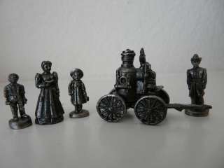 THE AMERICANA PEWTER COLLECTION 5 MINIATURE FIGURINES  