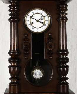 Antique Gustav Becker keyhole wall clock at 1910 RA pendulum  