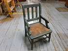   Antique 1870 Signed E. W. Vaill Childs Cloth Folding Chair Furniture