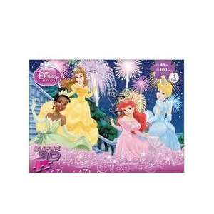 Disney Princess Super 3D Puzzles, 3  100 Piece Puzzles and 1  48 Piece 
