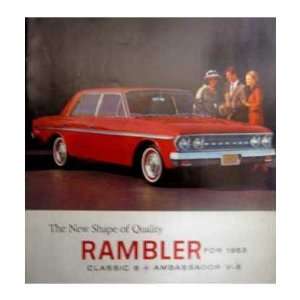    1963 AMBASSADOR CLASSIC RAMBLER Sales Brochure Book Automotive
