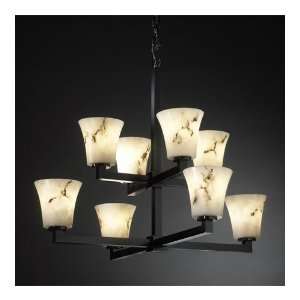 Justice Design Group FAL 8828 20 MBLK Lumenaria 8 Light Chandeliers in 