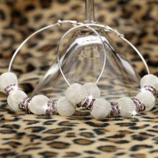 BK82 HOT Basketball Wives Circle Hoops Earring Fashion Jewelry Beads 