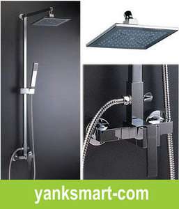   Rainfall Wall Mounted With Handheld Shower Head Faucet Set YS 1208