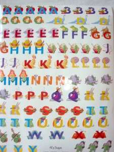 NRN ALPHABET LETTERS Kids Theme Scrapbook Stickers NEW  