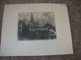 Original Germany Etching from the 1900s Artist Signed   Need Help 