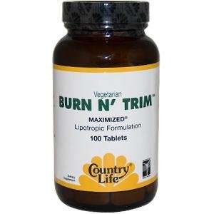 Country Life, Burn N Trim, Maximized, 100 Tablets