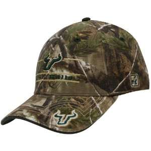 The Game South Florida Bulls Camo 3 Bar Stretch Fit Hat  